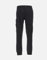 STONE ISLAND "Organic cotton fleece" BLACK Uomo 
