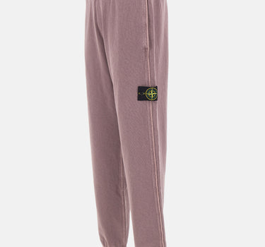 STONE ISLAND Pantalone in felpa malfilé effetto "old" PURPLE Uomo 