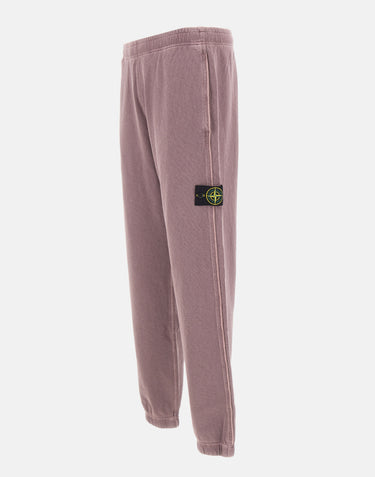 STONE ISLAND Pantalone in felpa malfilé effetto "old" PURPLE Uomo 