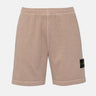 STONE ISLAND Shorts in felpa malfilé effetto "old" BEIGE Uomo 