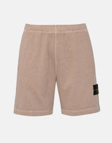 STONE ISLAND Shorts in felpa malfilé effetto "old" BEIGE Uomo 