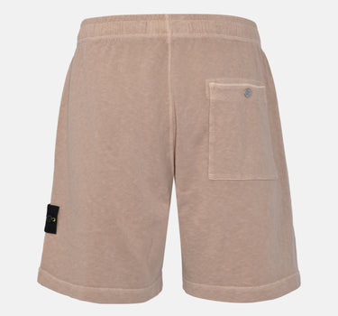 STONE ISLAND Shorts in felpa malfilé effetto "old" BEIGE Uomo 