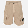 STONE ISLAND Bermuda in nylon Panama dall'aspetto naturale BEIGE Uomo 