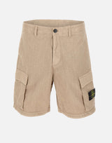 STONE ISLAND Bermuda in nylon Panama dall'aspetto naturale BEIGE Uomo 