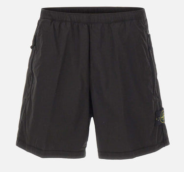STONE ISLAND Shorts in tela di cotone stretch Paracadute BLACK Uomo 