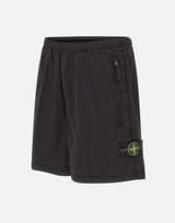 STONE ISLAND Shorts in tela di cotone stretch Paracadute BLACK Uomo 