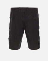 Shorts in tela di cotone biologico spazzolato effetto "old" L100019S00WA V0129 STONE ISLAND 