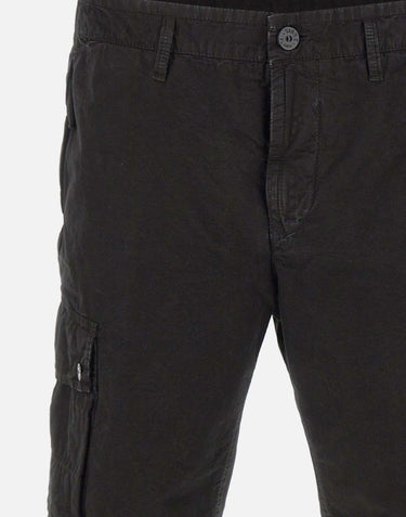 Shorts in tela di cotone biologico spazzolato effetto "old" L100019S00WA V0129 STONE ISLAND 