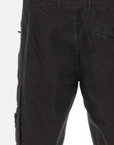 Shorts in tela di cotone biologico spazzolato effetto "old" L100019S00WA V0129 STONE ISLAND 