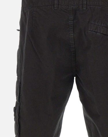 Shorts in tela di cotone biologico spazzolato effetto "old" L100019S00WA V0129 STONE ISLAND 