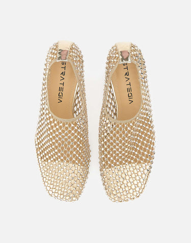 Scarpe con tacco "Jewel All Over Strass" R14CONNIE BEIGEPLATIN STRATEGIA 
