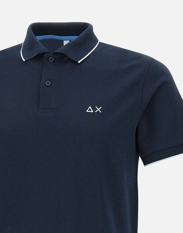 "Small stripes on collar polo" A35110 07 SUN68 