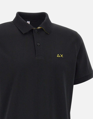 "Print under collar polo shirt" A35115 11 SUN68 