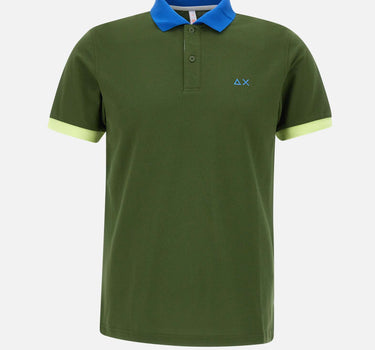 T-shirt "3 color way" in cotone piquet A35116 37 SUN68 