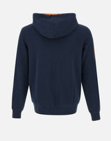 SUN68 "Hoodie fluo fleece"<BR/> BLUE Uomo 