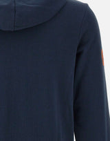 SUN68 "Hoodie fluo fleece"<BR/> BLUE Uomo 