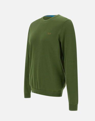 "Sweater elbow contrast color" K35110 37 SUN68 