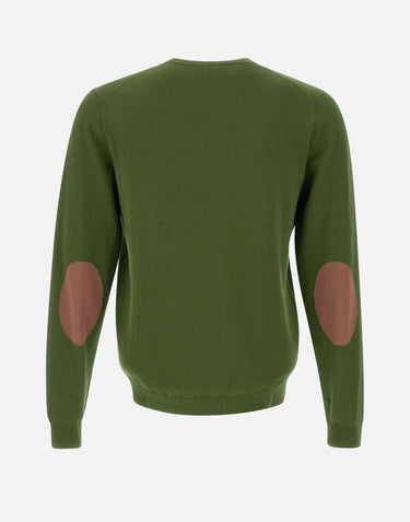 "Sweater elbow contrast color" K35110 37 SUN68 