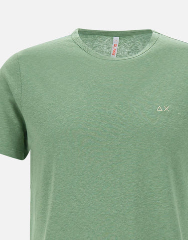 "Jersey linen t-shirt" T35132 84 SUN68 