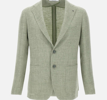 TAGLIATORE Blazer in lana e lino GREEN Uomo 