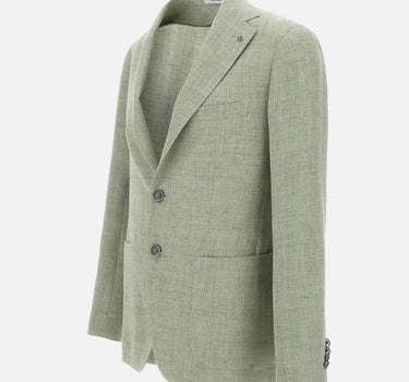TAGLIATORE Blazer in lana e lino GREEN Uomo 