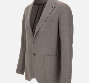 TAGLIATORE Blazer in misto seta e lana vergine BROWN Uomo 
