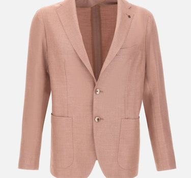 TAGLIATORE Blazer in misto seta e lana vergine Pink Uomo 