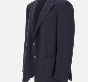 Blazer in lana con micro motivo 1XD222K150131U B3197 TAGLIATORE 