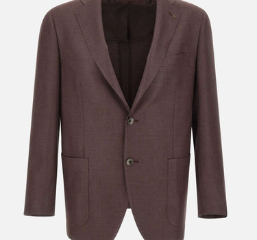 TAGLIATORE Blazer in misto seta e lana BROWN Uomo 