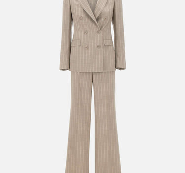 TAGLIATORE Abito doppiopetto in misto lana e seta BEIGE Donna 
