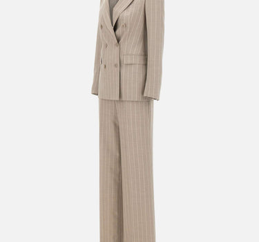 TAGLIATORE Abito doppiopetto in misto lana e seta BEIGE Donna 