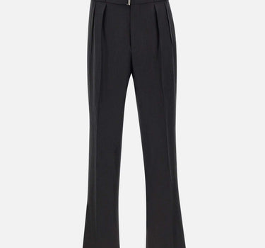 TAGLIATORE Pantaloni in lino con cintura BLACK Uomo 