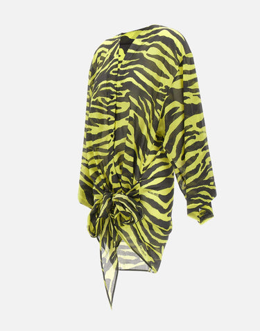 THE ATTICO Mini abito con stampa zebra MULTICOLOR Donna 