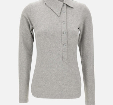 THE ATTICO Polo asimmetrica grigio melange GREY Donna 