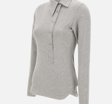 THE ATTICO Polo asimmetrica grigio melange GREY Donna 