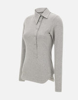 THE ATTICO Polo asimmetrica grigio melange GREY Donna 