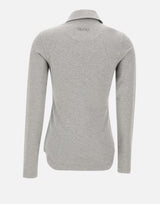 THE ATTICO Polo asimmetrica grigio melange GREY Donna 
