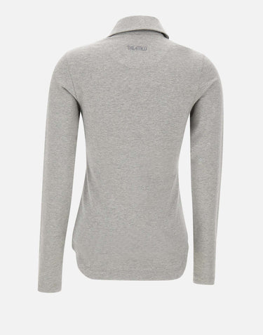 THE ATTICO Polo asimmetrica grigio melange GREY Donna 