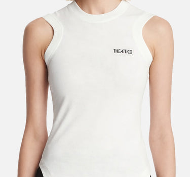THE ATTICO Canotta con orlo a camicia WHITE Donna 
