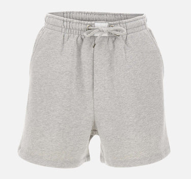 THE ATTICO Pantaloni corti felpati con orlo a contrasto GREY Donna 