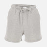 THE ATTICO Pantaloni corti felpati con orlo a contrasto GREY Donna 