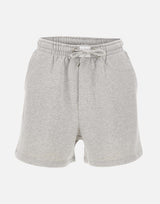 THE ATTICO Pantaloni corti felpati con orlo a contrasto GREY Donna 