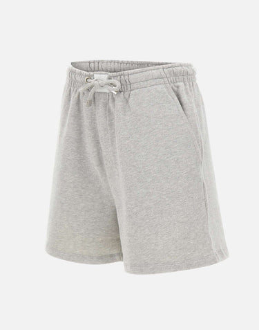THE ATTICO Pantaloni corti felpati con orlo a contrasto GREY Donna 