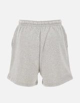 THE ATTICO Pantaloni corti felpati con orlo a contrasto GREY Donna 