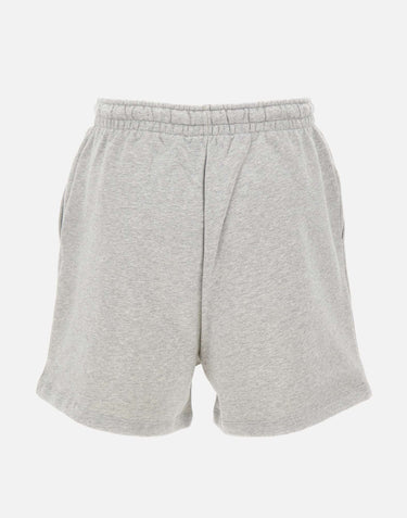 THE ATTICO Pantaloni corti felpati con orlo a contrasto GREY Donna 