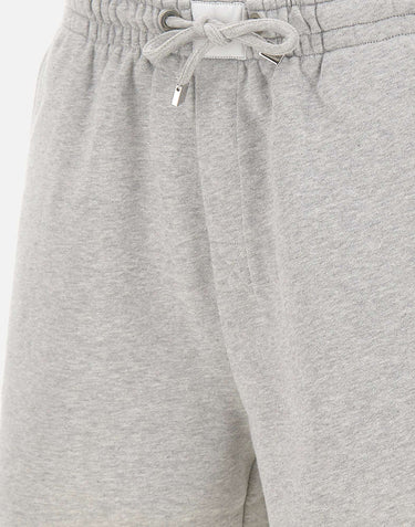 THE ATTICO Pantaloni corti felpati con orlo a contrasto GREY Donna 