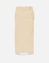 THE ATTICO Gonna midi in gabardine di lana BEIGE Donna 