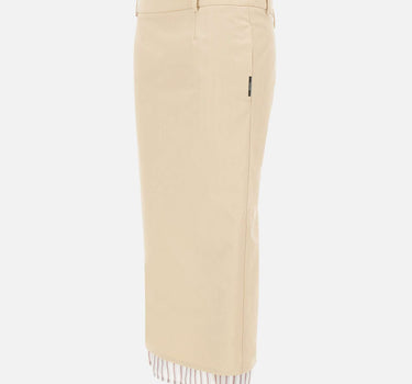THE ATTICO Gonna midi in gabardine di lana BEIGE Donna 