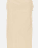 THE ATTICO Gonna midi in gabardine di lana BEIGE Donna 