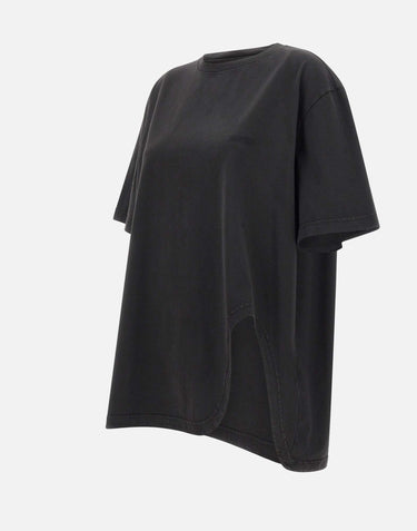 THE ATTICO T-Shirt con spacco sagomato BLACK Donna 